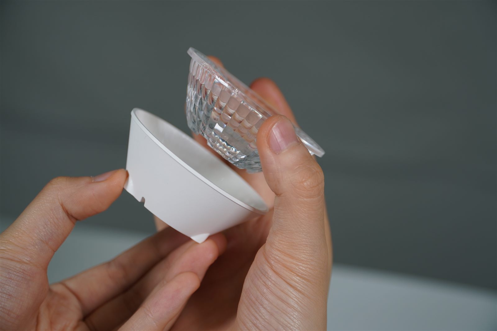 Optical reflector and honeycomb anti-glare TIR lens components