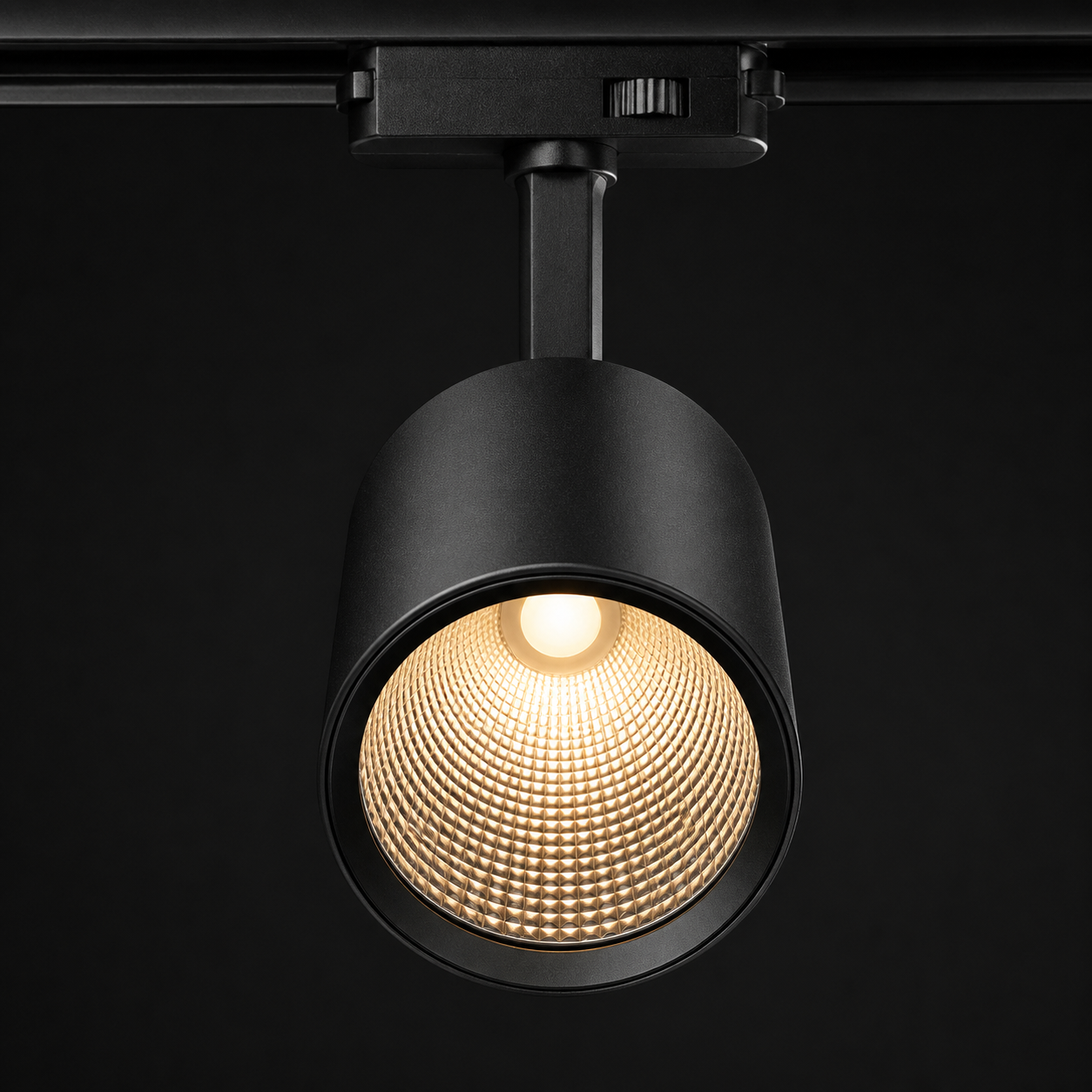 LED track lighting fixture product photography