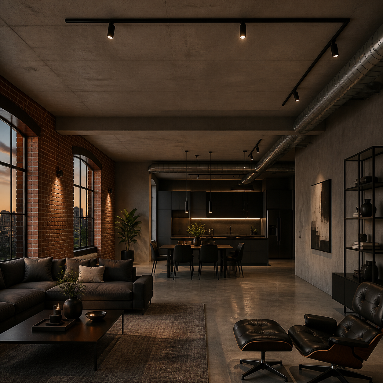 surface mounted magnetic track lighting on concrete ceiling