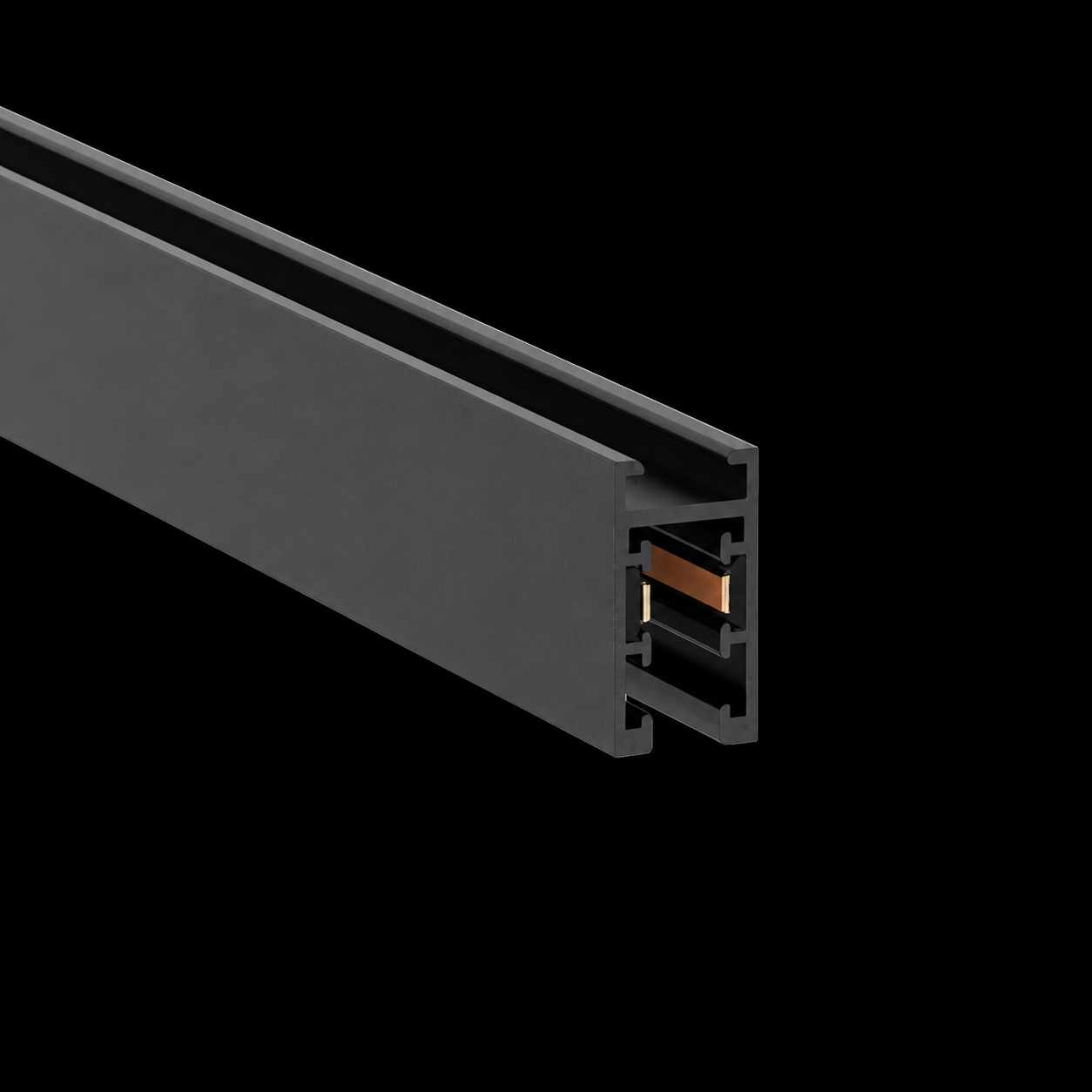 ultra slim magnetic track rail close up